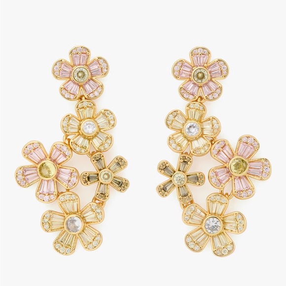 Kate Spade Fleurette Linear Earrings - Picture 3 of 3